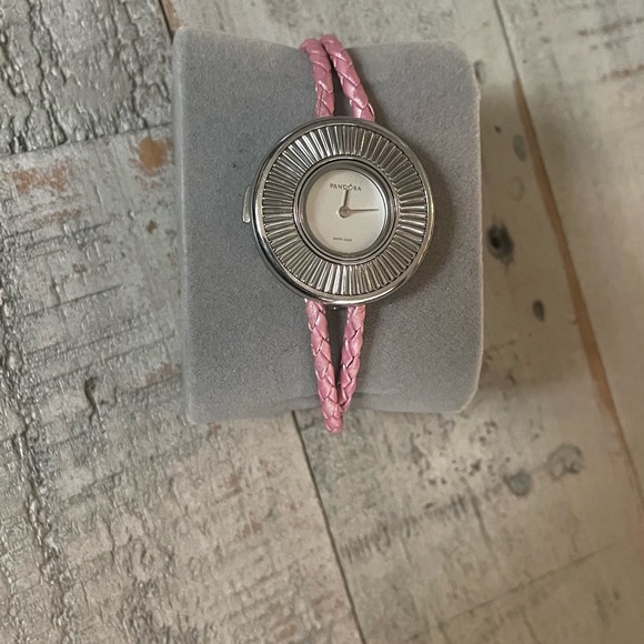 Pandora watch w rope bracelet band. THREE rope options (pink, black and purple) main image 10
